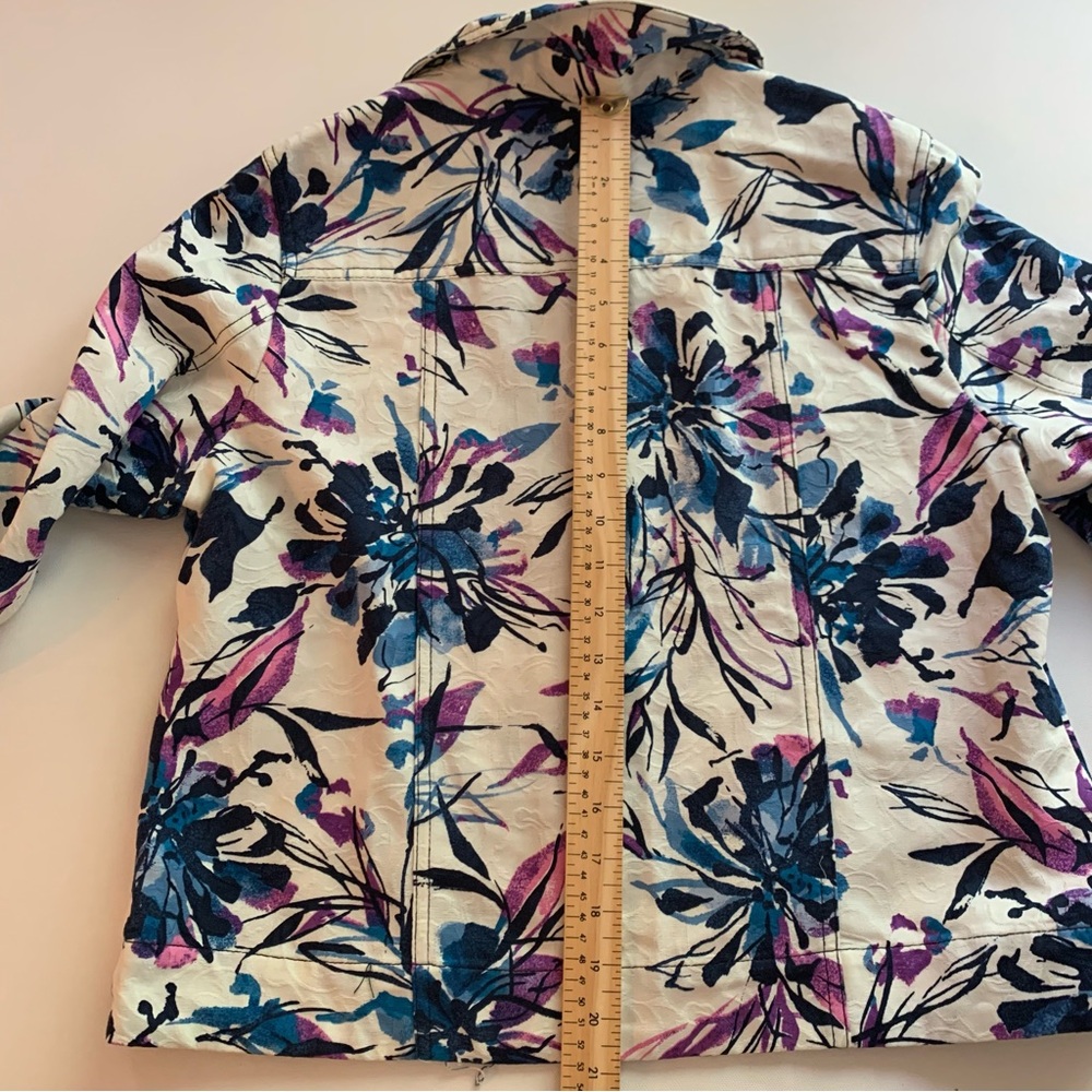 TanJay Floral Print Blazer Jacket Sz 8P - Picture 9 of 14